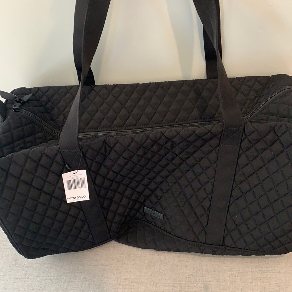 NWT Vera Bradley large traveler duffel bag classic black - Picture 2 of 9